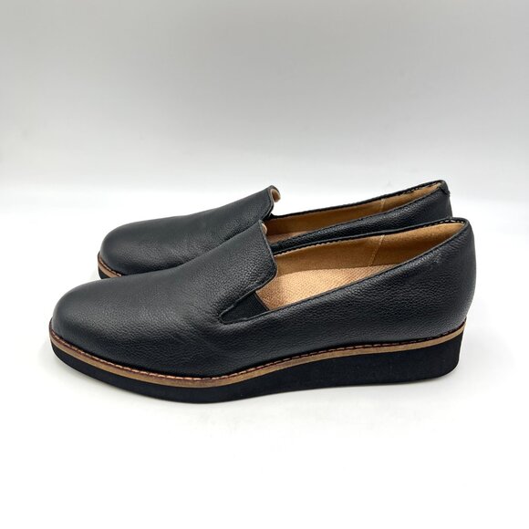 7N 7 NARROW WIDTH Softwalk Womens Whistle Black Leather‎ Comfort Loafers Shoes - Picture 6 of 12